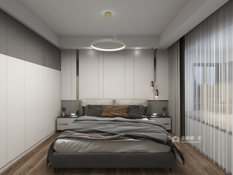 143平浅棠平江现代风格-卧室效果图及设计说明