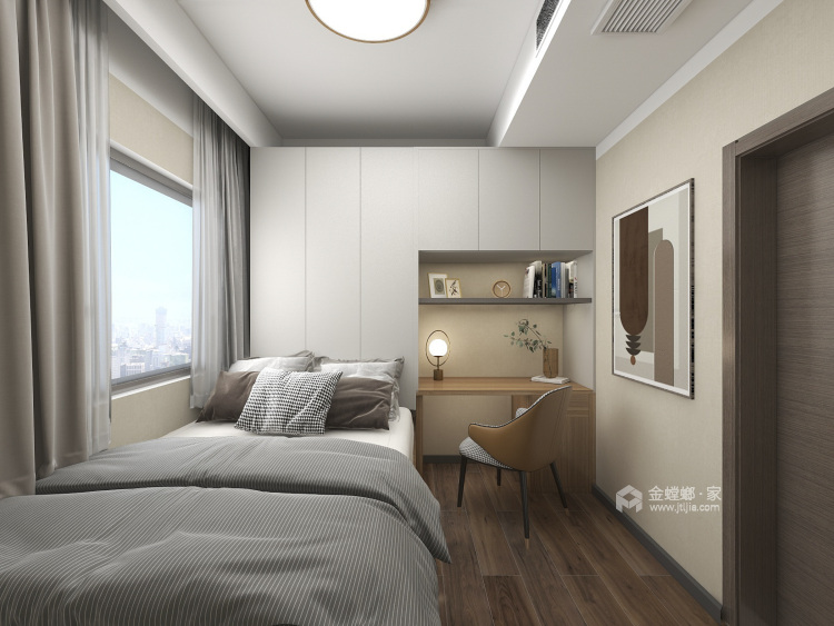 143平浅棠平江现代风格-卧室效果图及设计说明