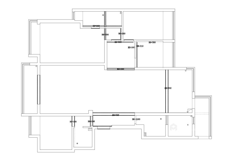 193平安展蔚然家园现代风格-4室2厅现代风“书亦”-业主需求&原始结构图