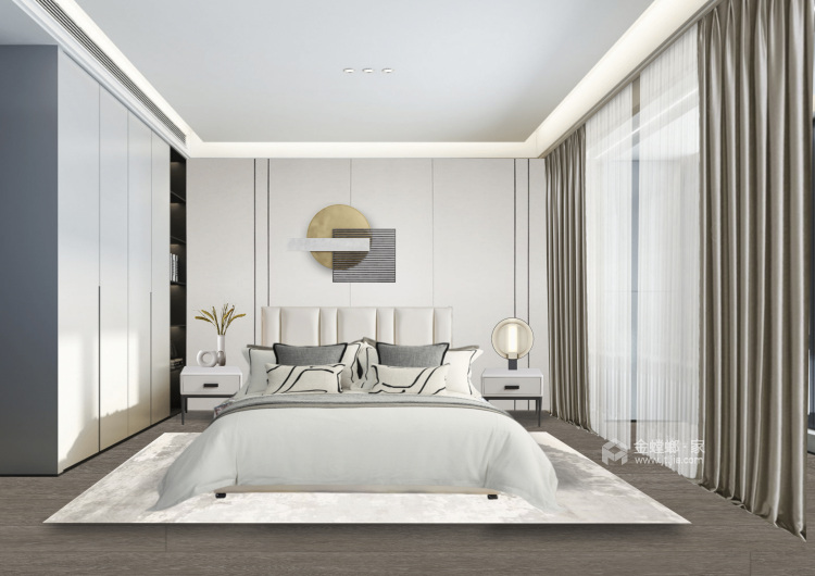 98平福星新城现代风格-卧室效果图及设计说明