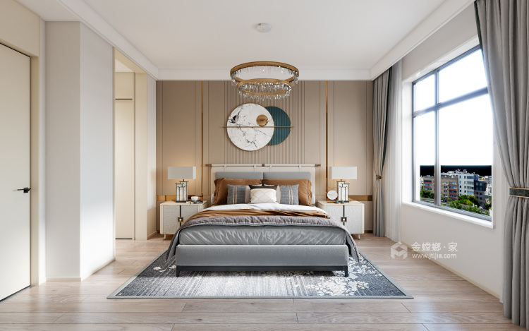 150平高新君园新中式风格-卧室效果图及设计说明