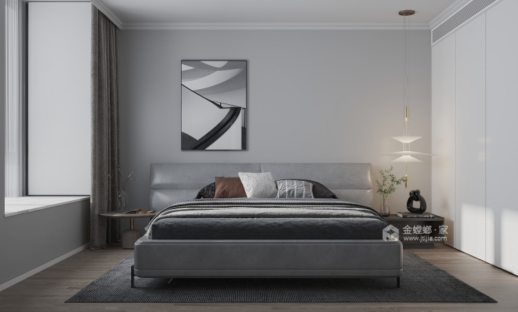 138平天辰府现代风格-卧室效果图及设计说明