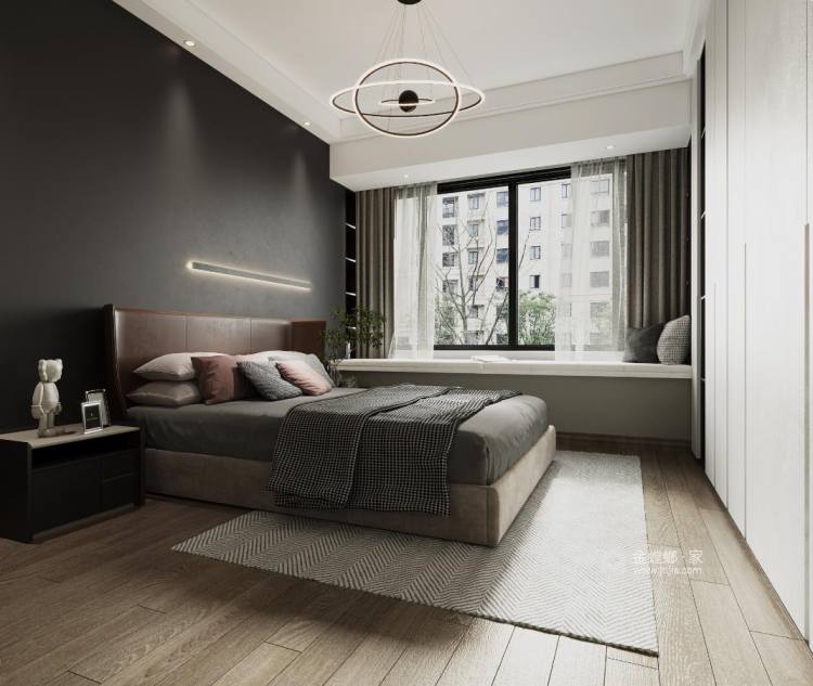 147平蘭台府现代风格-卧室效果图及设计说明