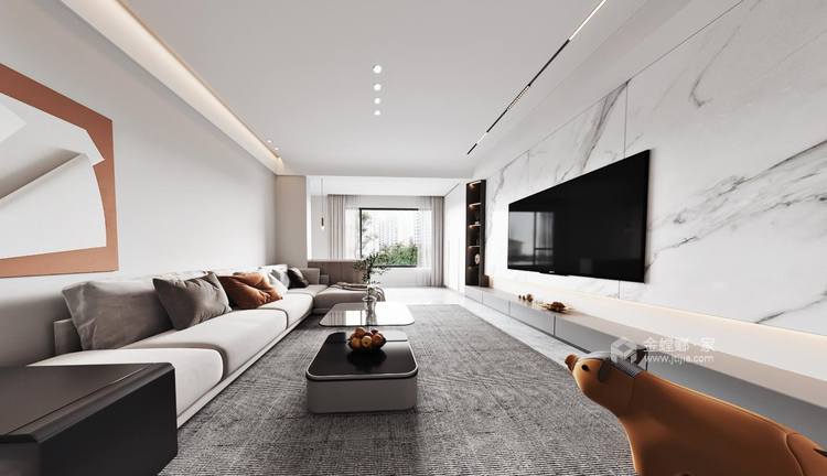 125棠颂府现代风格-客厅效果图及设计说明