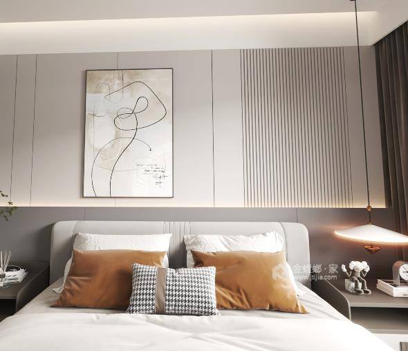 84平万华国际现代风格-卧室效果图及设计说明