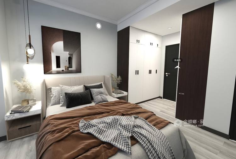 125平棠颂府现代风格-卧室效果图及设计说明