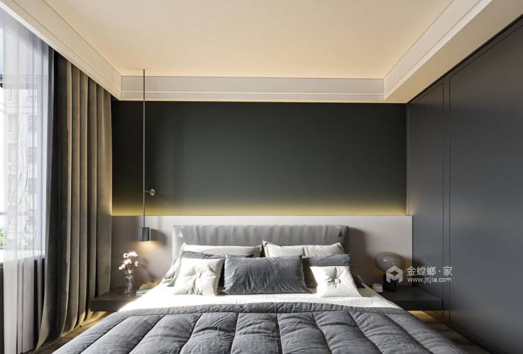 126平CBD现代风格-卧室效果图及设计说明