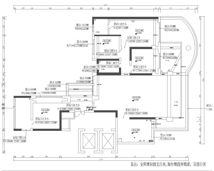 145平长江大院新中式风格-业主需求&原始结构图