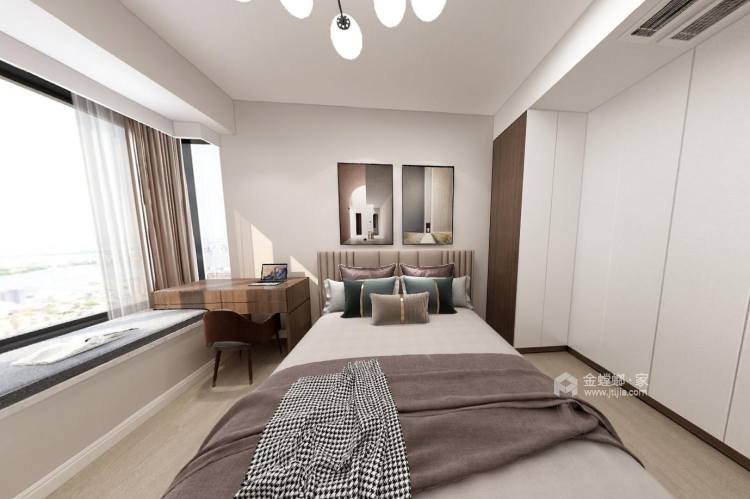 140平青江蘭台现代风格-卧室效果图及设计说明