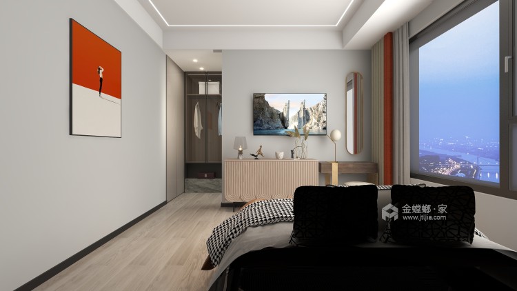 121平天誉现代风格-卧室效果图及设计说明
