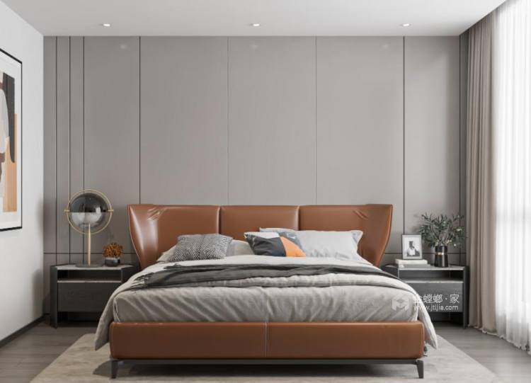 129平棠颂府现代风格-卧室效果图及设计说明