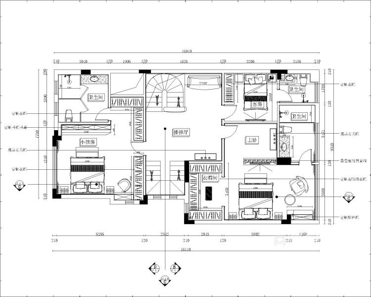 282平国安公馆美式风格-平面设计图及设计说明