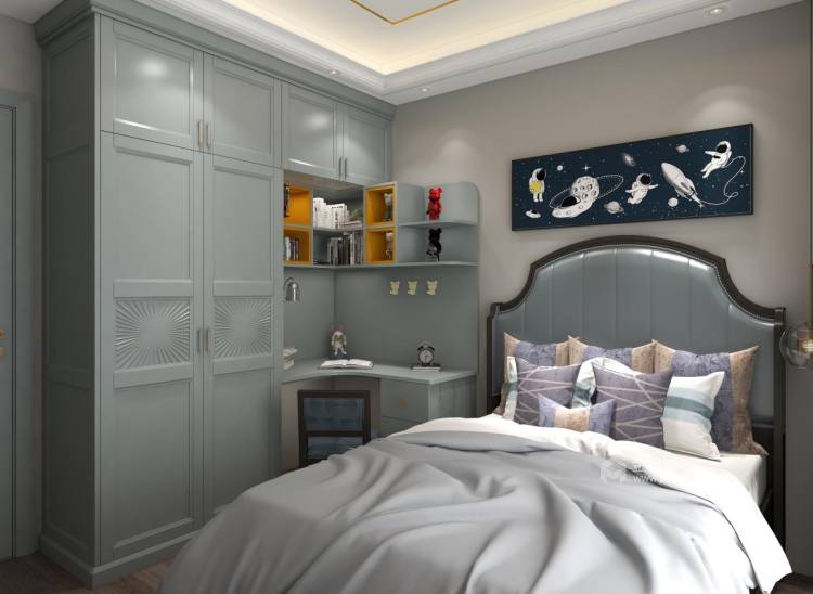 127平棠颂府美式风格-卧室效果图及设计说明