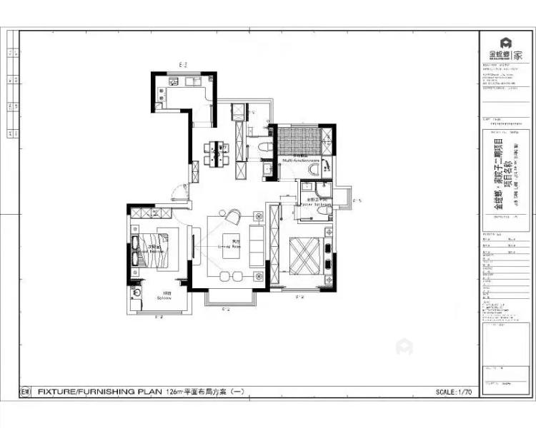 126平锦和院子现代风格-平面设计图及设计说明