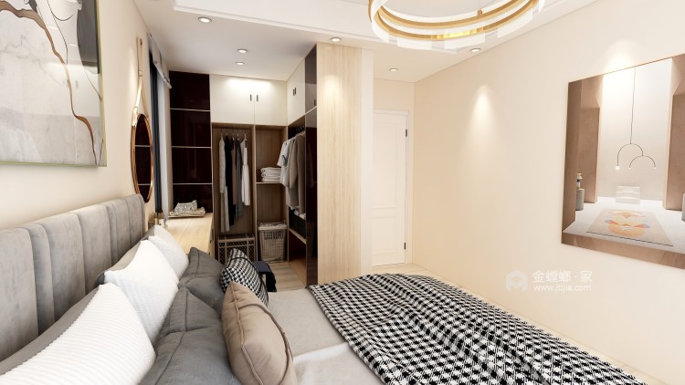 120平铜雀台现代风格-卧室效果图及设计说明