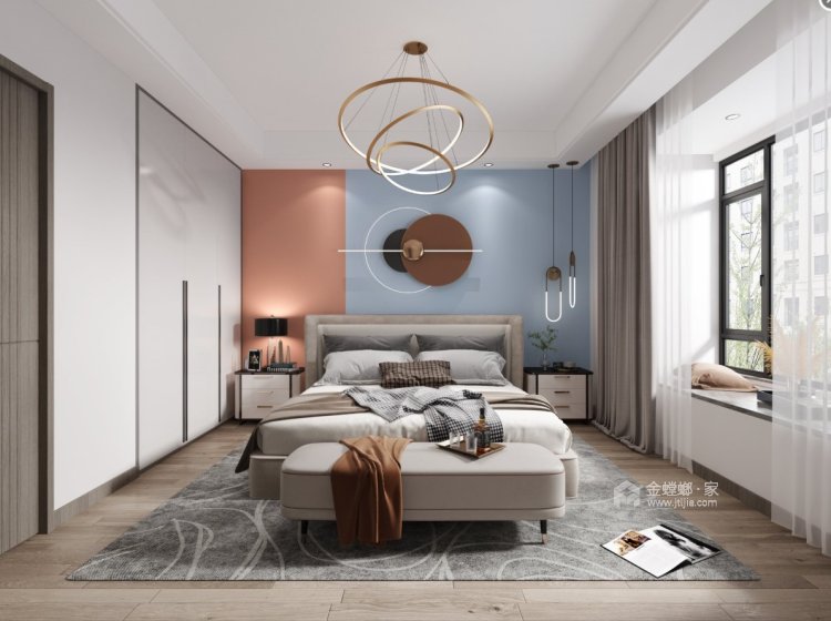 125平凯旋府现代风格-卧室效果图及设计说明