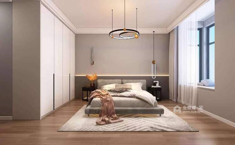 135平建业嵩岳府现代风格-卧室效果图及设计说明