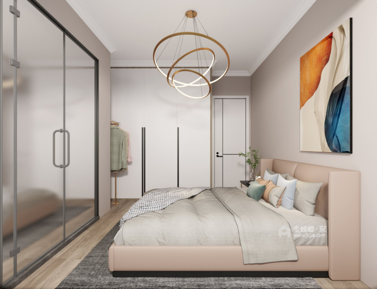 79平鹭湖云锦台现代风格-卧室效果图及设计说明
