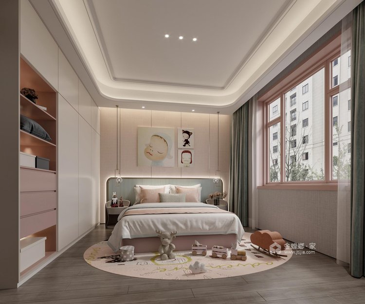 325平万科晨阳甲第现代风格-卧室效果图及设计说明