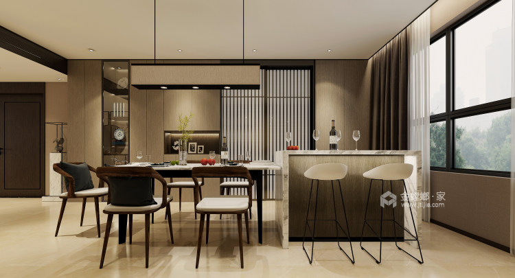 270平正弘瓴筑新中式风格-餐厅效果图及设计说明