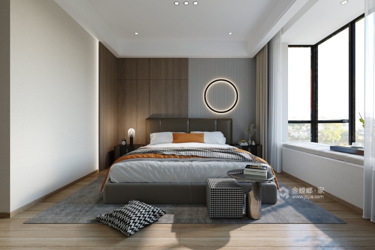 125平绿地朝阳中心现代风格-卧室效果图及设计说明