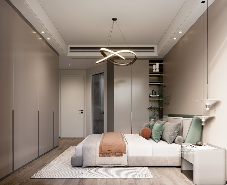 90平林家湾现代风格-卧室效果图及设计说明