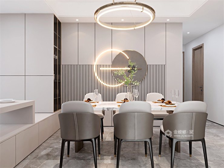 130平帝景豪庭现代风格-餐厅效果图及设计说明