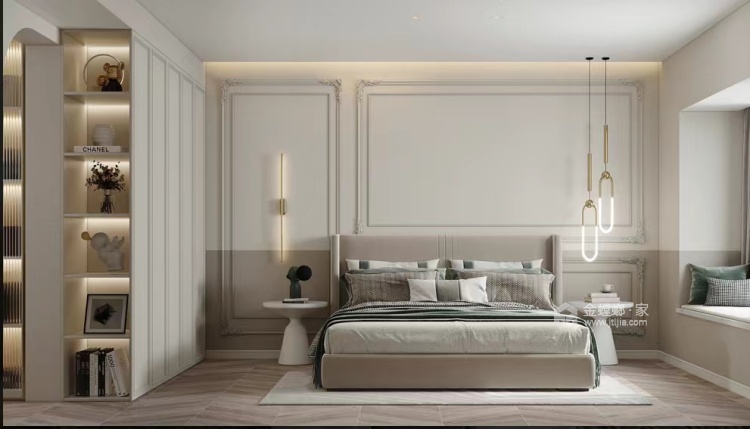 150平永盛家园法式风格-卧室效果图及设计说明