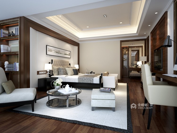 440平荣域福湾新中式风格-卧室效果图及设计说明