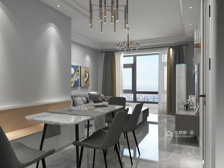 120平福晟园现代风格-餐厅效果图及设计说明