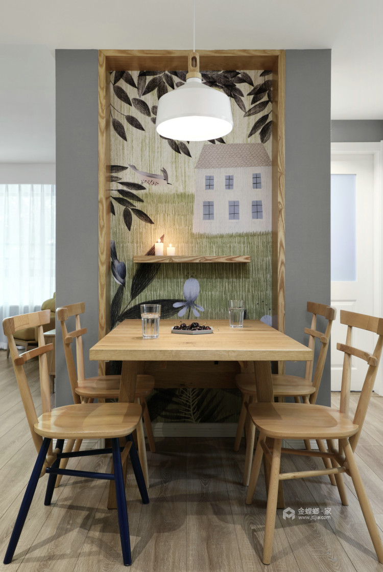 115平大正水晶森林北欧风格-餐厅效果图及设计说明