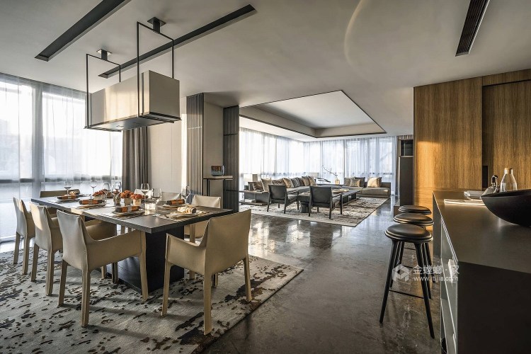 137平金海洋房现代风格-餐厅效果图及设计说明