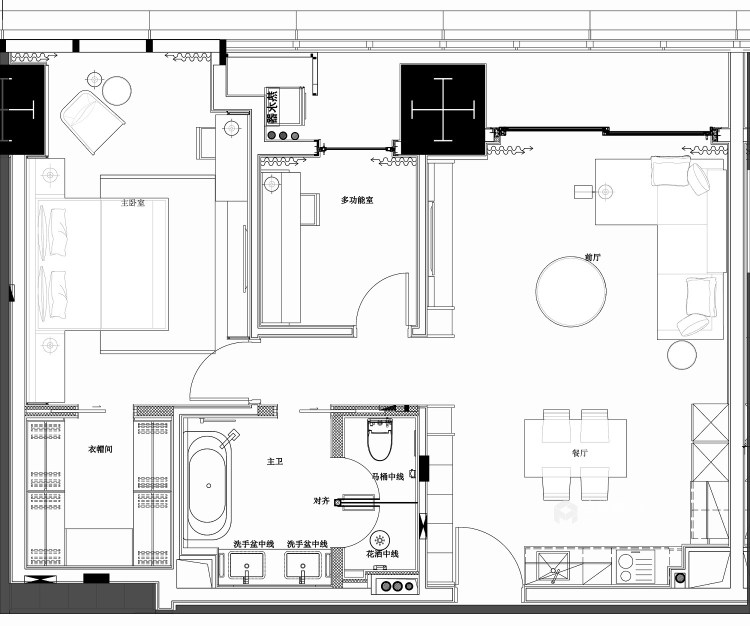 137平金海洋房现代风格-平面设计图及设计说明