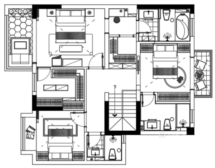 410平杜村自建民居新中式风格-平面设计图及设计说明