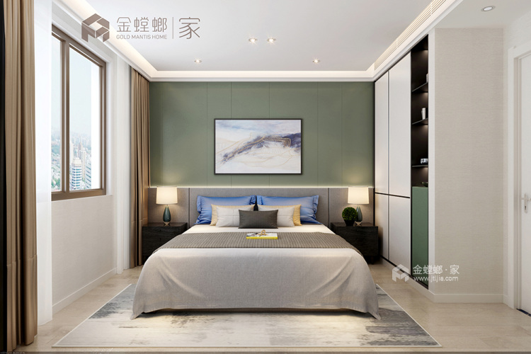 180平孔雀城悦府现代风格-极简设计：纯粹的美，高质量的家！-卧室效果图及设计说明