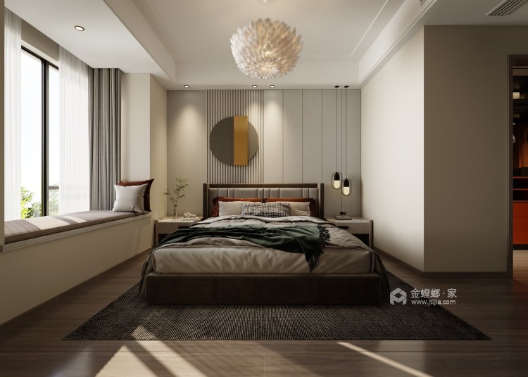 120平联泰天禧现代风格-卧室效果图及设计说明