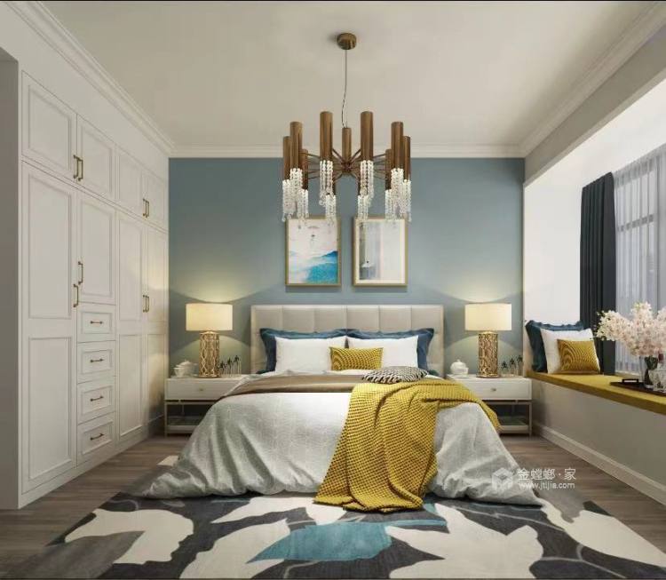 110平南龙湖威龙尚品现代风格-卧室效果图及设计说明