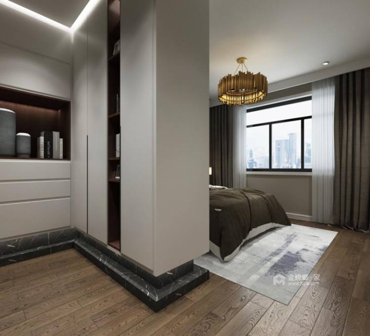 127平智慧城现代风格-融屋于景 情趣横生-卧室效果图及设计说明