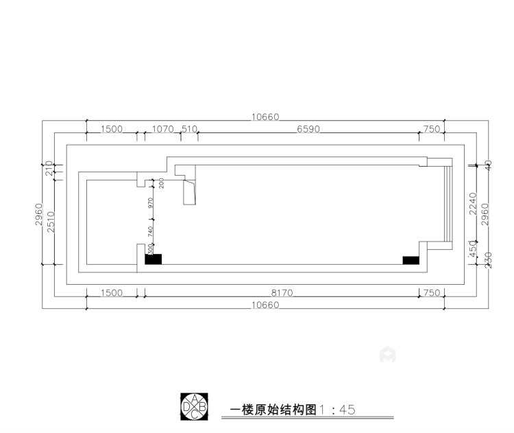100平江泰美誉现代风格-LOFT现代简约-业主需求&原始结构图