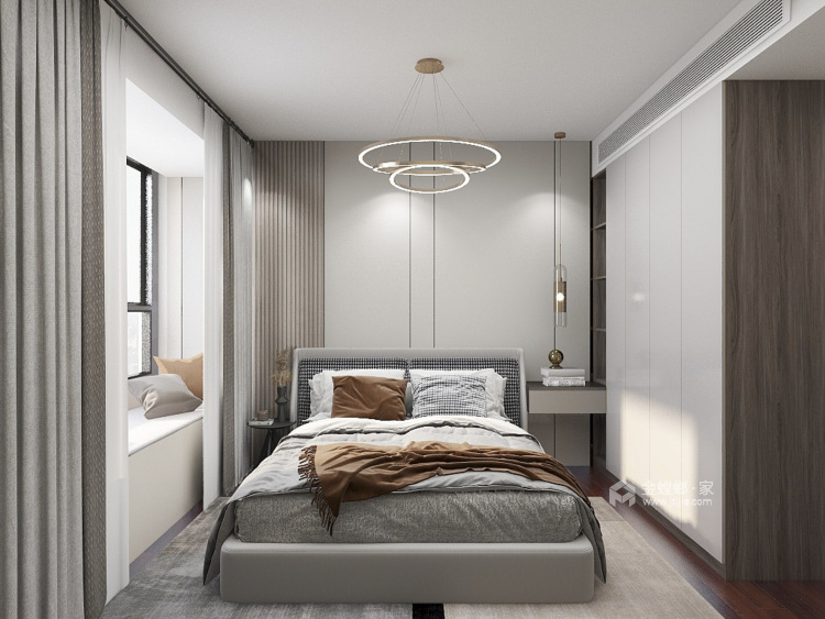 113平都会上品现代风格-卧室效果图及设计说明
