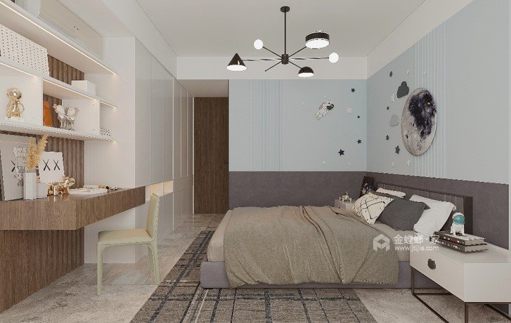150平建业桂园现代风格-卧室效果图及设计说明