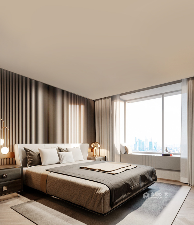 150平翠庭尚都现代风格-卧室效果图及设计说明