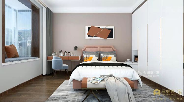 119平墨玉花园现代风格-卧室效果图及设计说明