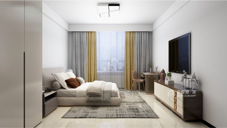 168平建业橙园现代风格-卧室效果图及设计说明