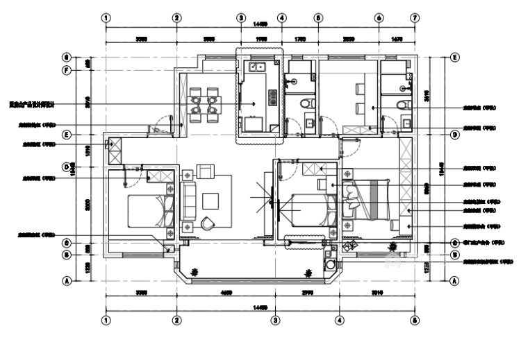 144平翡翠湾现代风格-沉淀时光，品质之家-平面设计图及设计说明