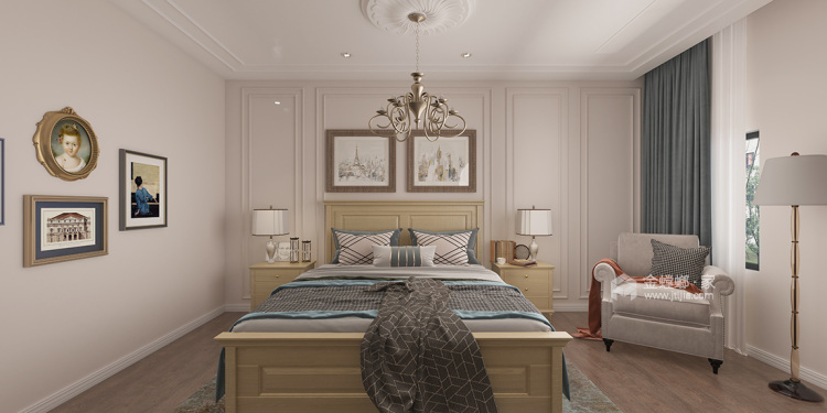 230平云锦世家新中式风格-卧室效果图及设计说明