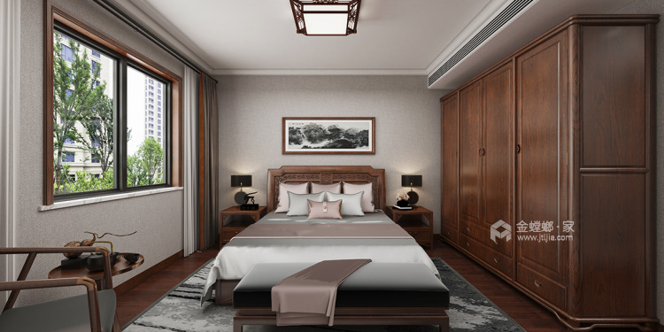 230平云锦世家新中式风格-卧室效果图及设计说明