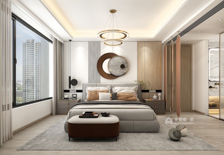220平邹区星光城现代风格-适合年轻人的轻享家-卧室效果图及设计说明