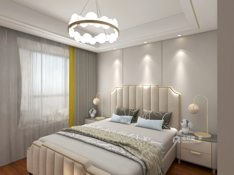 122平尚林华庭法式风格-卧室效果图及设计说明