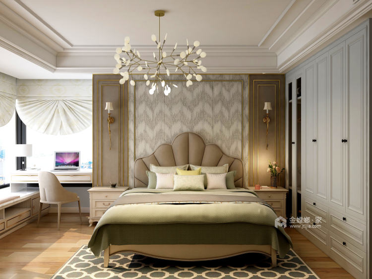 135平狮山新苑现代风格-不拘于形式的浪漫-卧室效果图及设计说明